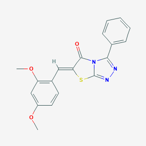 molecular formula C19H15N3O3S B394326 6-(2,4-dimethoxybenzylidene)-3-phenyl[1,3]thiazolo[2,3-c][1,2,4]triazol-5(6H)-one 