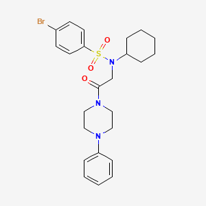 4-bromo-N-cyclohexyl-N-[2-oxo-2-(4-phenylpiperazin-1-yl)ethyl]benzenesulfonamide