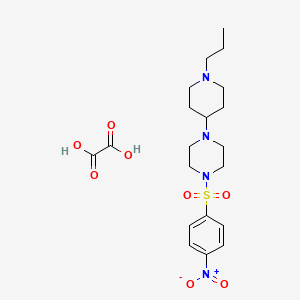 1-[(4-nitrophenyl)sulfonyl]-4-(1-propyl-4-piperidinyl)piperazine oxalate