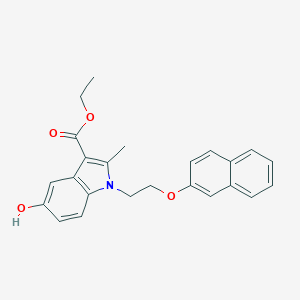 molecular formula C24H23NO4 B394330 ethyl 5-hydroxy-2-methyl-1-[2-(2-naphthyloxy)ethyl]-1H-indole-3-carboxylate 