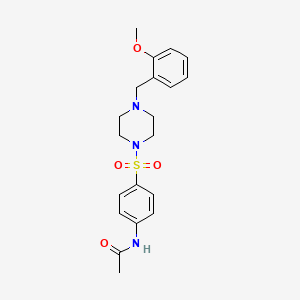 molecular formula C20H25N3O4S B3943300 N~1~-(4-{[4-(2-METHOXYBENZYL)PIPERAZINO]SULFONYL}PHENYL)ACETAMIDE 