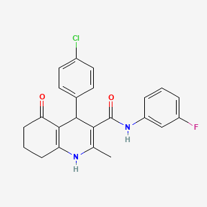 4-(4-chlorophenyl)-N-(3-fluorophenyl)-2-methyl-5-oxo-1,4,5,6,7,8-hexahydro-3-quinolinecarboxamide