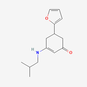 molecular formula C14H19NO2 B3943335 5-(2-furyl)-3-(isobutylamino)-2-cyclohexen-1-one 