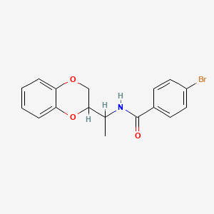 4-bromo-N-[1-(2,3-dihydro-1,4-benzodioxin-2-yl)ethyl]benzamide