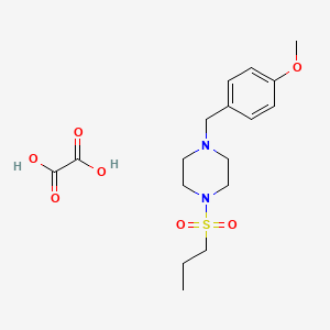 1-[(4-Methoxyphenyl)methyl]-4-propylsulfonylpiperazine;oxalic acid