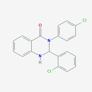 molecular formula C20H14Cl2N2O B3943346 2-(2-chlorophenyl)-3-(4-chlorophenyl)-2,3-dihydroquinazolin-4(1H)-one 