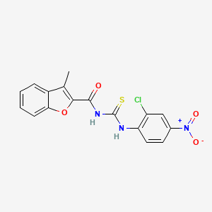 N-{[(2-chloro-4-nitrophenyl)amino]carbonothioyl}-3-methyl-1-benzofuran-2-carboxamide