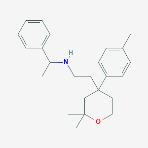 N-{2-[2,2-dimethyl-4-(4-methylphenyl)tetrahydro-2H-pyran-4-yl]ethyl}-1-phenylethanamine