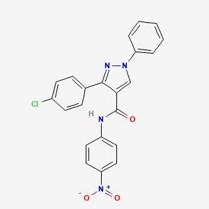 3-(4-chlorophenyl)-N-(4-nitrophenyl)-1-phenylpyrazole-4-carboxamide