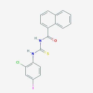 N-[(2-chloro-4-iodophenyl)carbamothioyl]naphthalene-1-carboxamide