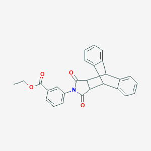 Ethyl 3-(16,18-dioxo-17-azapentacyclo[6.6.5.0~2,7~.0~9,14~.0~15,19~]nonadeca-2,4,6,9,11,13-hexaen-17-yl)benzoate (non-preferred name)