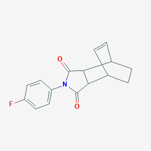 molecular formula C16H14FNO2 B394341 4-(4-Fluoro-phenyl)-4-aza-tricyclo[5.2.2.0*2,6*]undec-8-ene-3,5-dione 