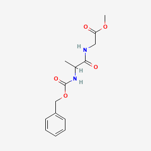 molecular formula C14H18N2O5 B3943427 Methyl 2-[2-(phenylmethoxycarbonylamino)propanoylamino]acetate 