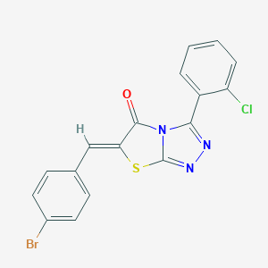 molecular formula C17H9BrClN3OS B394343 6-(4-bromobenzylidene)-3-(2-chlorophenyl)[1,3]thiazolo[2,3-c][1,2,4]triazol-5(6H)-one 