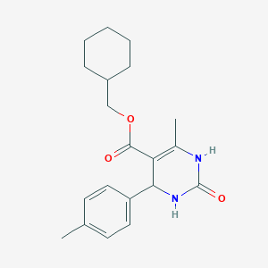 molecular formula C20H26N2O3 B394348 Cyclohexylmethyl 6-methyl-4-(4-methylphenyl)-2-oxo-1,2,3,4-tetrahydro-5-pyrimidinecarboxylate 
