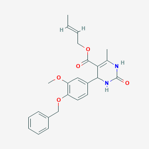 molecular formula C24H26N2O5 B394357 (2E)-but-2-en-1-yl 4-[4-(benzyloxy)-3-methoxyphenyl]-6-methyl-2-oxo-1,2,3,4-tetrahydropyrimidine-5-carboxylate 