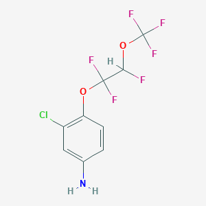 molecular formula C9H6ClF6NO2 B039436 3-氯-4-[1,1,2-三氟-2-(三氟甲氧基)乙氧基]苯胺 CAS No. 116714-47-7