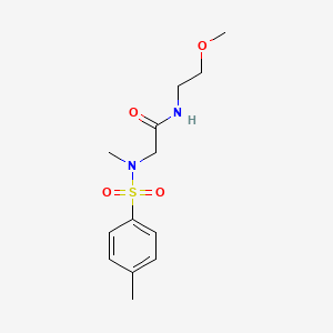 molecular formula C13H20N2O4S B3943653 N-(2-methoxyethyl)-N~2~-methyl-N~2~-[(4-methylphenyl)sulfonyl]glycinamide 