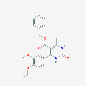 4-Methylbenzyl 4-(4-ethoxy-3-methoxyphenyl)-6-methyl-2-oxo-1,2,3,4-tetrahydro-5-pyrimidinecarboxylate