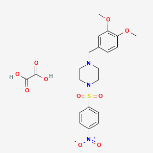 1-[(3,4-Dimethoxyphenyl)methyl]-4-(4-nitrophenyl)sulfonylpiperazine;oxalic acid