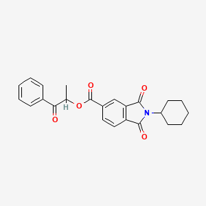 1-oxo-1-phenylpropan-2-yl 2-cyclohexyl-1,3-dioxo-2,3-dihydro-1H-isoindole-5-carboxylate