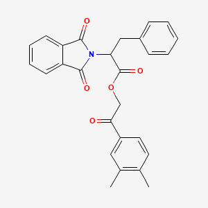 2-(3,4-dimethylphenyl)-2-oxoethyl 2-(1,3-dioxo-1,3-dihydro-2H-isoindol-2-yl)-3-phenylpropanoate