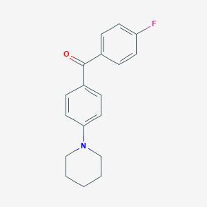 molecular formula C18H18FNO B394371 (4-Fluorophenyl)(4-piperidin-1-ylphenyl)methanone 