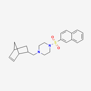 molecular formula C22H26N2O2S B3943721 1-(bicyclo[2.2.1]hept-5-en-2-ylmethyl)-4-(2-naphthylsulfonyl)piperazine 