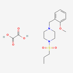 1-[(2-Methoxyphenyl)methyl]-4-propylsulfonylpiperazine;oxalic acid