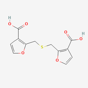 2-[(3-Carboxyfuran-2-yl)methylsulfanylmethyl]furan-3-carboxylic acid