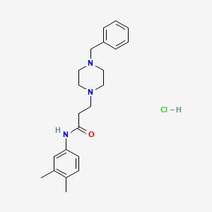 3-(4-benzyl-1-piperazinyl)-N-(3,4-dimethylphenyl)propanamide hydrochloride