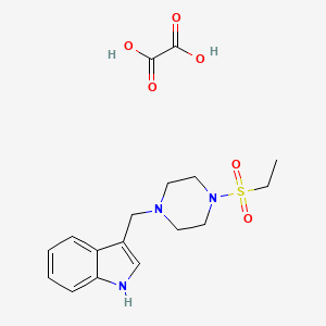 3-[(4-ethylsulfonylpiperazin-1-yl)methyl]-1H-indole;oxalic acid