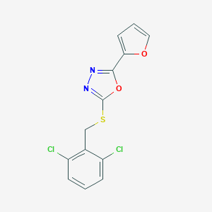molecular formula C13H8Cl2N2O2S B394382 2-[(2,6-Dichlorobenzyl)sulfanyl]-5-(2-furyl)-1,3,4-oxadiazole 