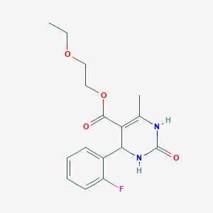 2-Ethoxyethyl 4-(2-fluorophenyl)-6-methyl-2-oxo-1,2,3,4-tetrahydro-5-pyrimidinecarboxylate
