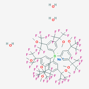 molecular formula C56H42BF48NaO11 B039439 四[3,5-双(1,1,1,3,3,3-六氟-2-甲氧基-2-丙基)苯基]硼酸钠三水合物 CAS No. 120945-63-3