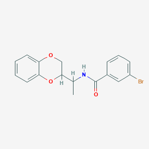 3-bromo-N-[1-(2,3-dihydro-1,4-benzodioxin-2-yl)ethyl]benzamide