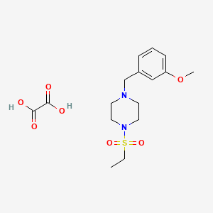 1-Ethylsulfonyl-4-[(3-methoxyphenyl)methyl]piperazine;oxalic acid