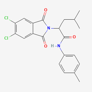 2-(5,6-dichloro-1,3-dioxo-1,3-dihydro-2H-isoindol-2-yl)-4-methyl-N-(4-methylphenyl)pentanamide