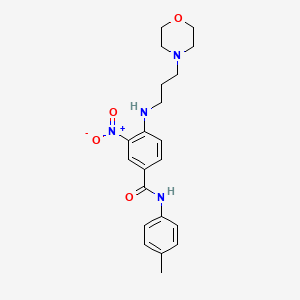 N-(4-methylphenyl)-4-{[3-(4-morpholinyl)propyl]amino}-3-nitrobenzamide