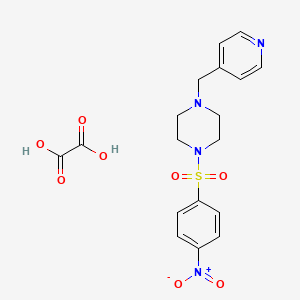 1-[(4-nitrophenyl)sulfonyl]-4-(4-pyridinylmethyl)piperazine oxalate