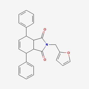 2-(2-furylmethyl)-4,7-diphenyl-3a,4,7,7a-tetrahydro-1H-isoindole-1,3(2H)-dione