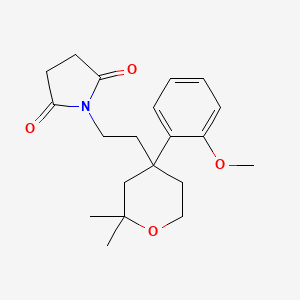 1-{2-[4-(2-methoxyphenyl)-2,2-dimethyltetrahydro-2H-pyran-4-yl]ethyl}pyrrolidine-2,5-dione