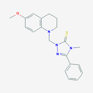 2-[(6-methoxy-3,4-dihydroquinolin-1(2H)-yl)methyl]-4-methyl-5-phenyl-2,4-dihydro-3H-1,2,4-triazole-3-thione