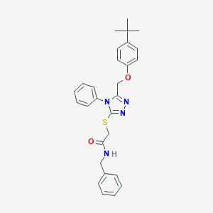 N-benzyl-2-({5-[(4-tert-butylphenoxy)methyl]-4-phenyl-4H-1,2,4-triazol-3-yl}sulfanyl)acetamide