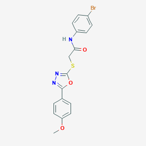 molecular formula C17H14BrN3O3S B394407 N-(4-bromophenyl)-2-{[5-(4-methoxyphenyl)-1,3,4-oxadiazol-2-yl]sulfanyl}acetamide CAS No. 312279-30-4