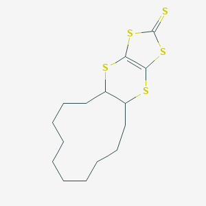 molecular formula C15H22S5 B394411 4a,5,6,7,8,9,10,11,12,13,14,14a-Dodecahydrocyclododeca[b][1,3]dithiolo[4,5-e][1,4]dithiine-2-thione 