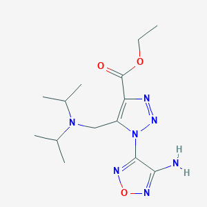 molecular formula C14H23N7O3 B394412 ethyl 1-(4-amino-1,2,5-oxadiazol-3-yl)-5-[(diisopropylamino)methyl]-1H-1,2,3-triazole-4-carboxylate 