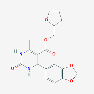 Tetrahydro-2-furanylmethyl 4-(1,3-benzodioxol-5-yl)-6-methyl-2-oxo-1,2,3,4-tetrahydro-5-pyrimidinecarboxylate