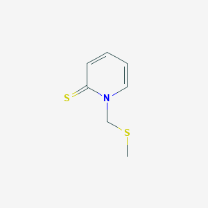 molecular formula C7H9NS2 B039442 1-(Methylsulfanylmethyl)pyridine-2-thione CAS No. 120665-44-3
