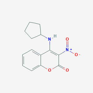 molecular formula C14H14N2O4 B394421 4-(cyclopentylamino)-3-nitro-2H-chromen-2-one 